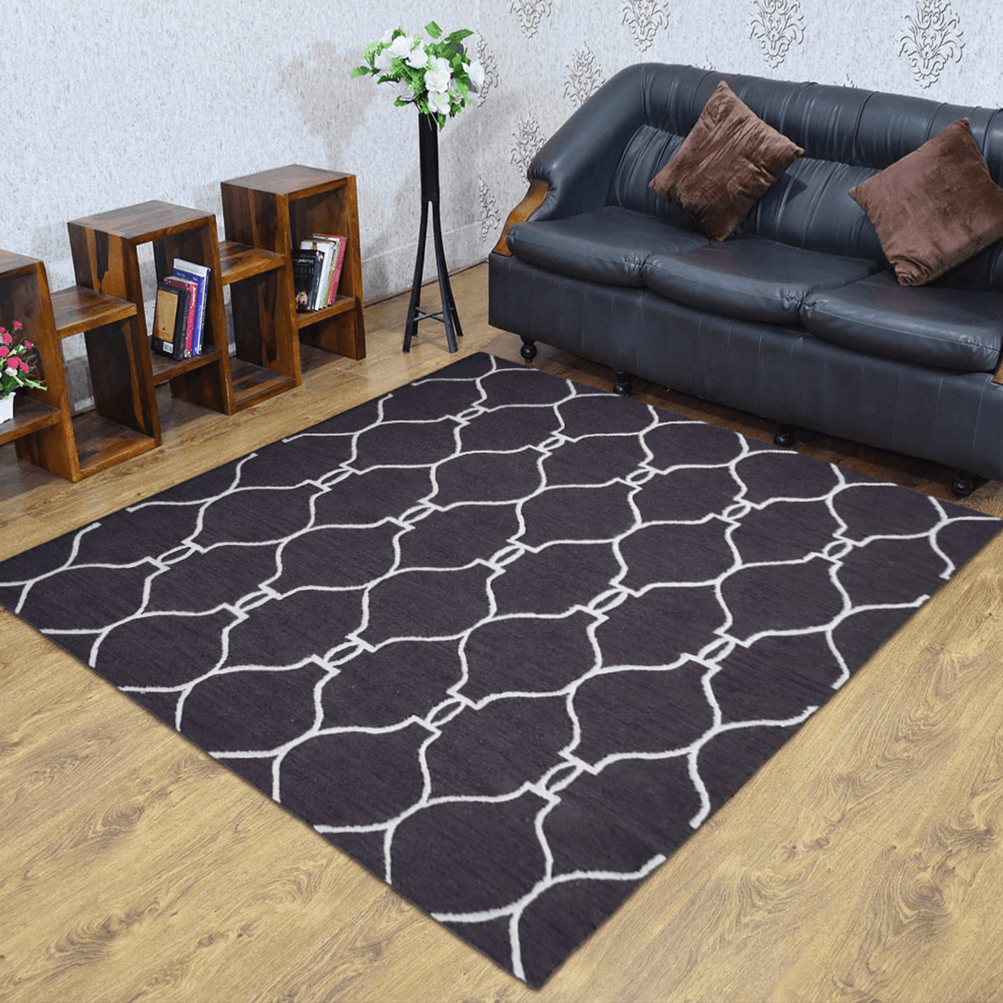 Rugsotic Carpets Hand Tufted Wool Square Area Rug Geometric