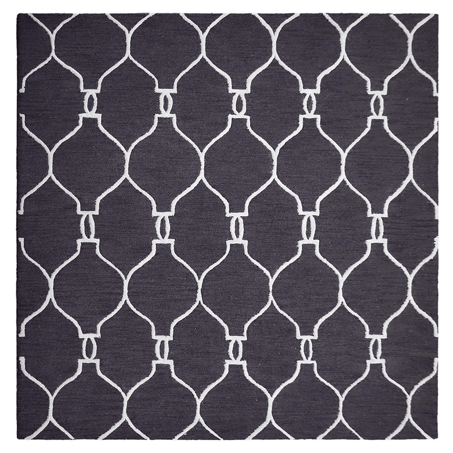 Rugsotic Carpets Hand Tufted Wool Square Area Rug Geometric