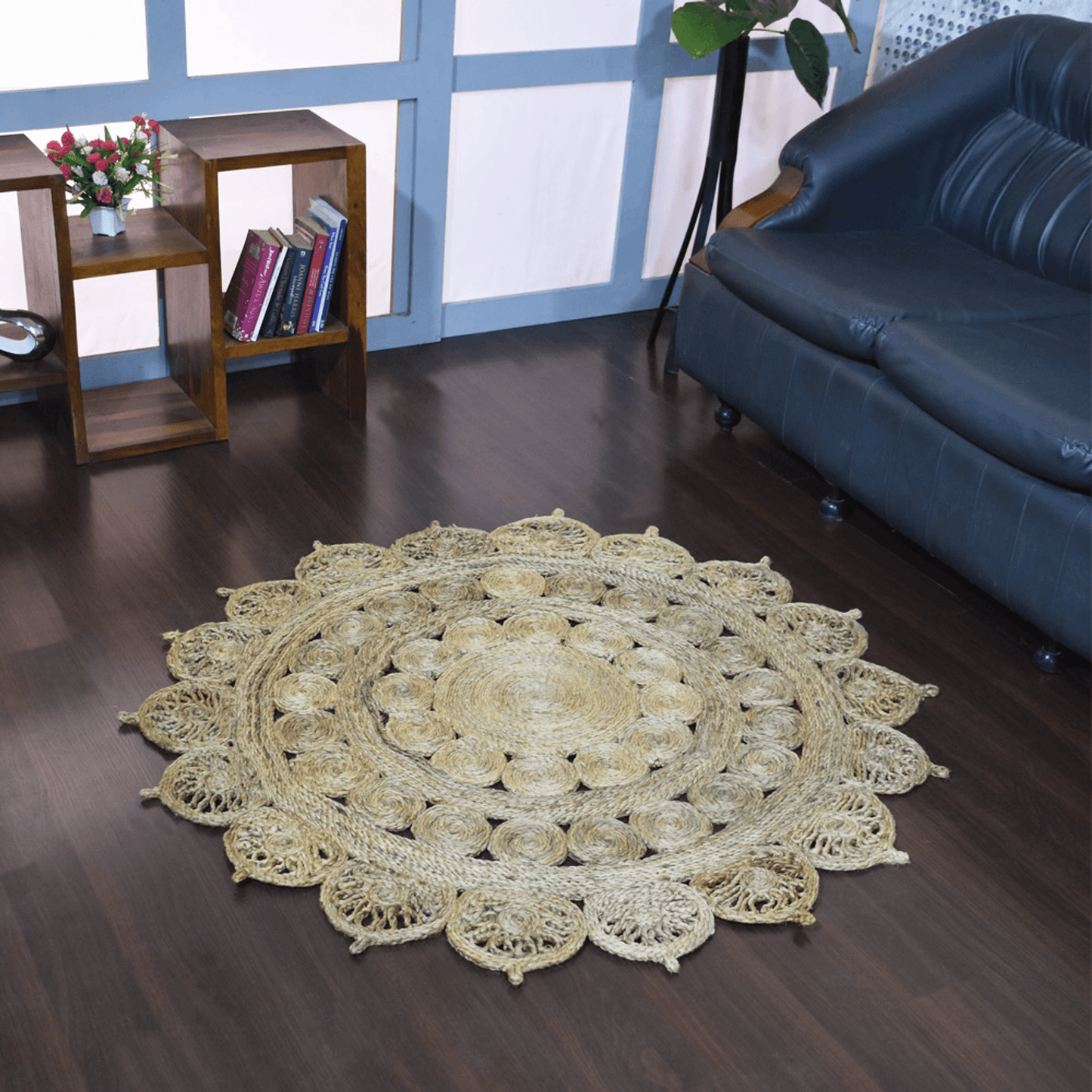Rugsotic Hand Woven Eco-Friendly Jute Round Area Rug