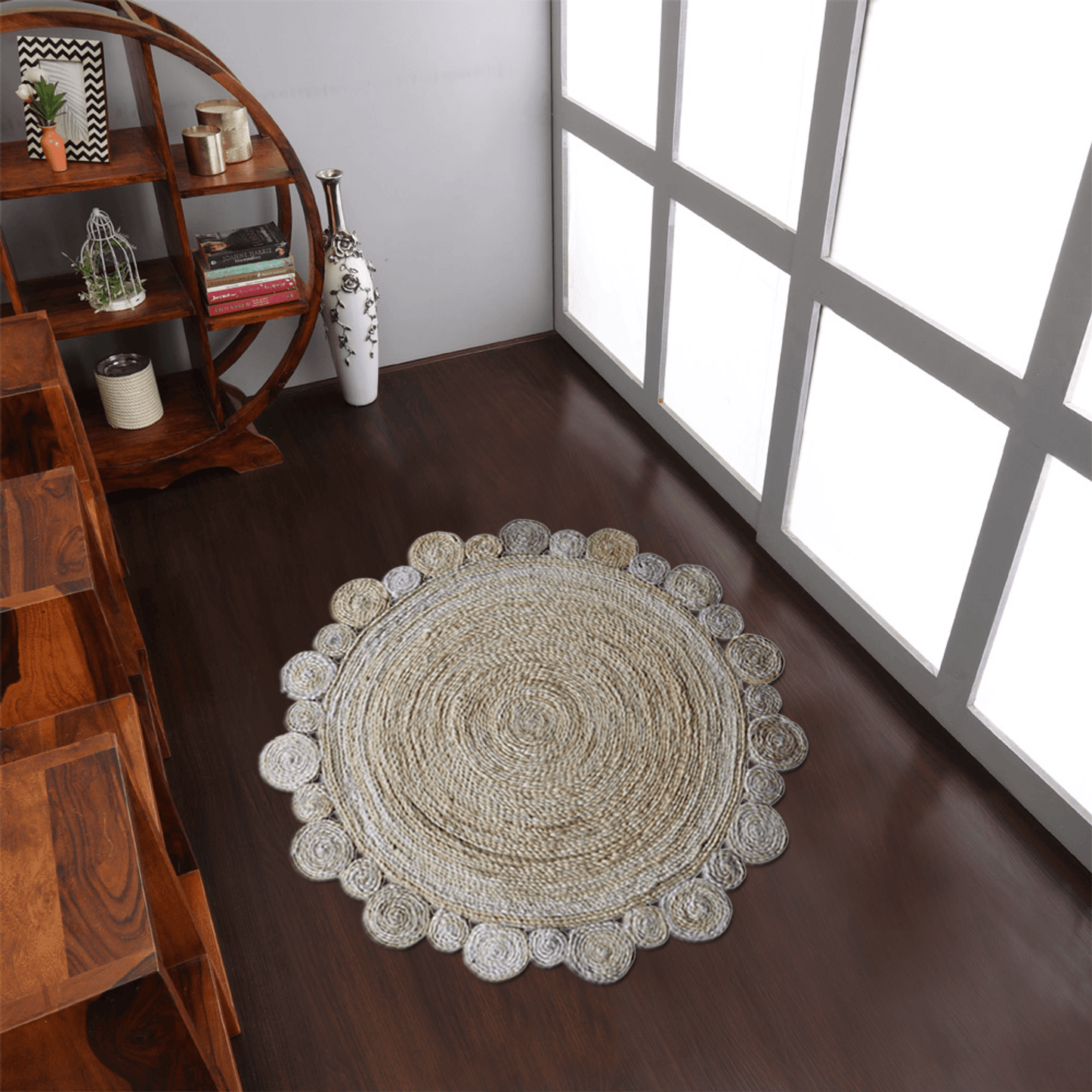 Rugsotic Hand Woven Eco-Friendly Jute Round Area Rug