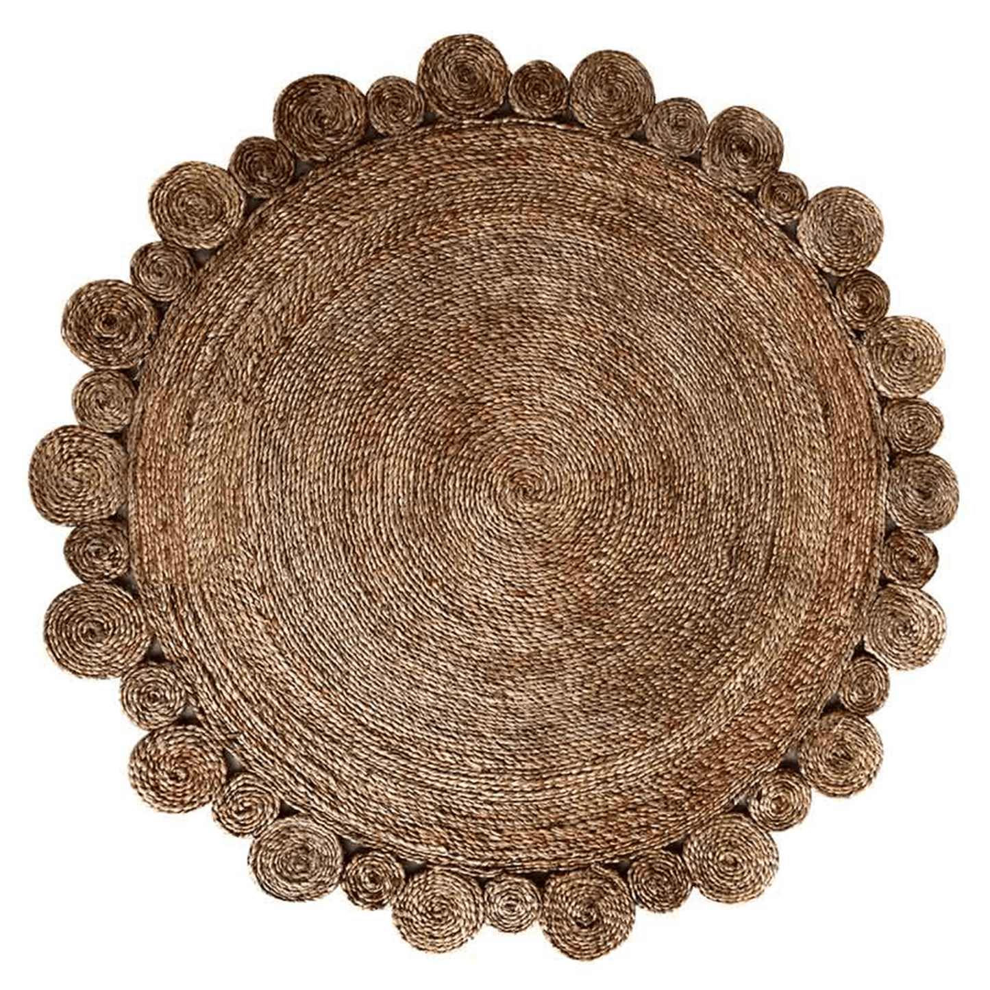 Rugsotic Hand Woven Eco-Friendly Jute Round Area Rug