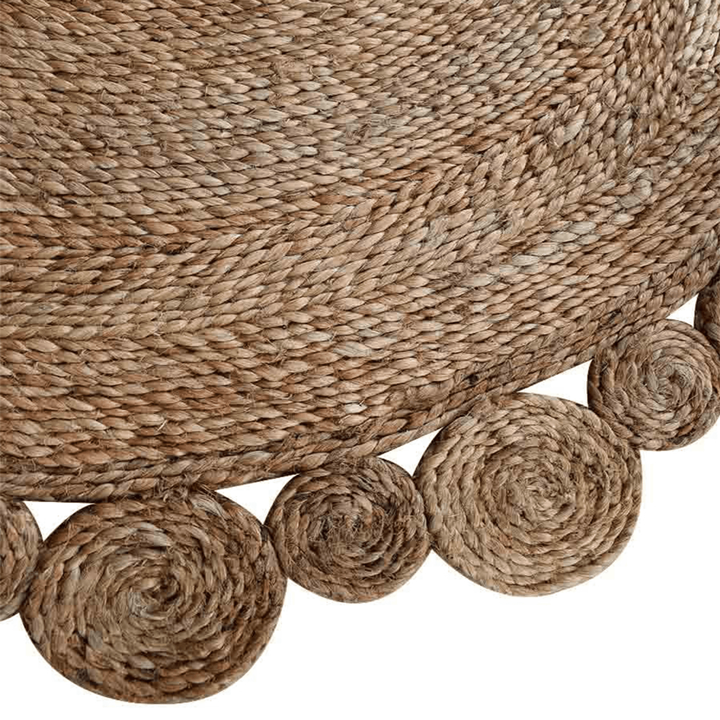 Rugsotic Hand Woven Eco-Friendly Jute Round Area Rug