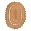 Rugsotic Hand Woven Kilim Jute Oval Area Rug, 5'X6'7", Eco-Friendly Beige