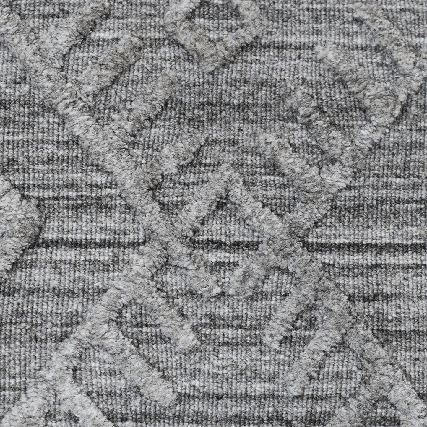 Rugsotic Carpets Hand Woven Overtufted Kilim Polypropylene 5'x8' Area Rug Geometric Dark Gray