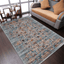 Rugsotic Carpets Machine Woven Oriental Area Rug In Beige And Blue