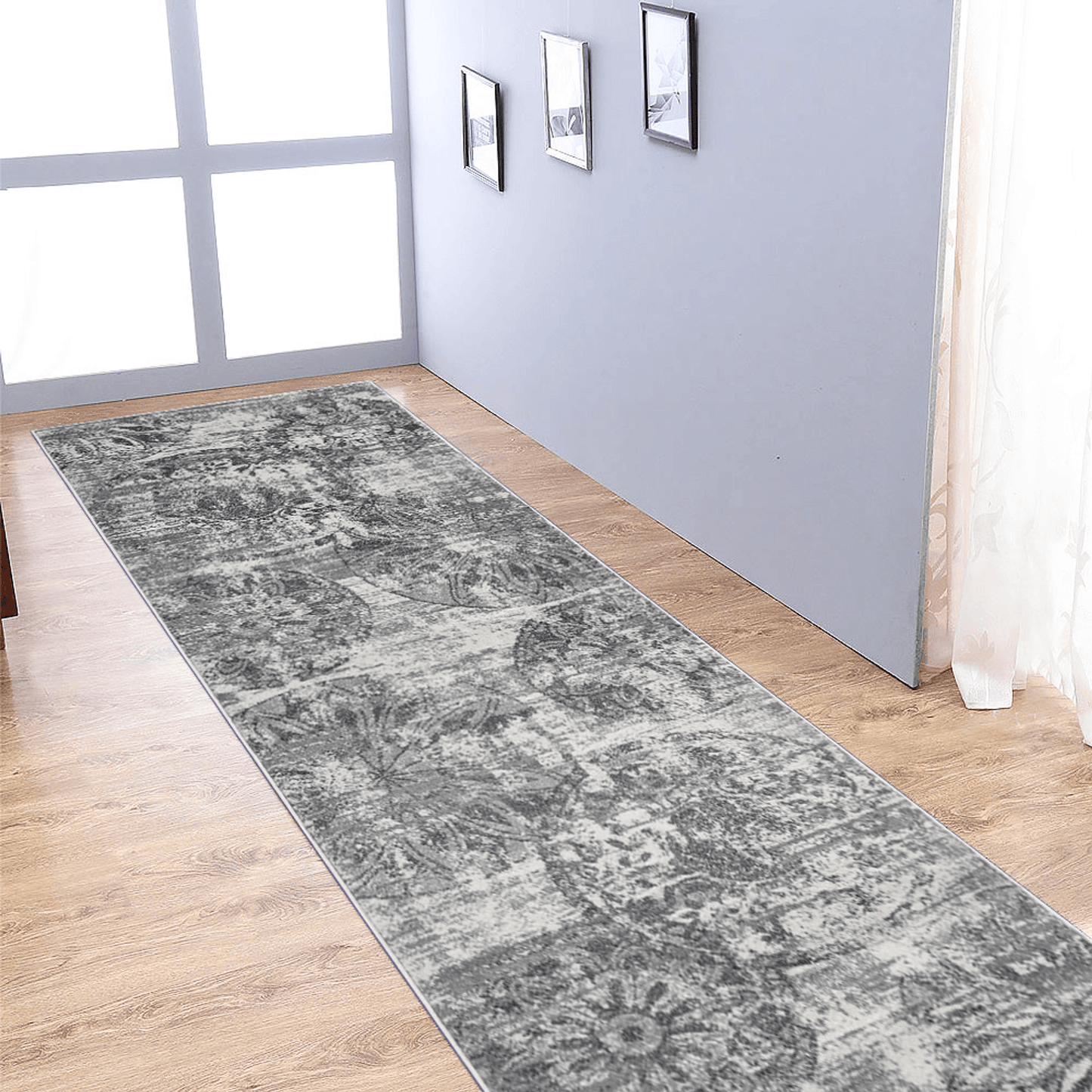 Rugsotic Carpets Machine Woven Heatset Polypropylene 3'2''x10' Runner Area Rug Contemporary
