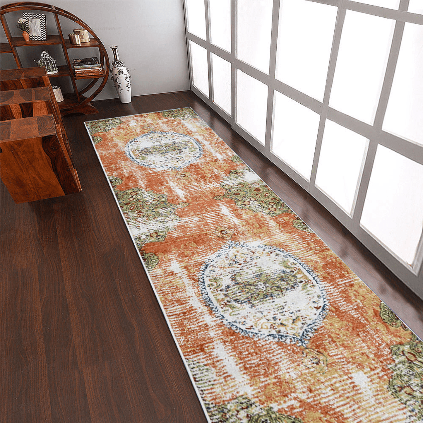 Rugsotic Carpets Machine Woven Heatset Polypropylene 3'2''x10' Runner Area Rug Oriental
