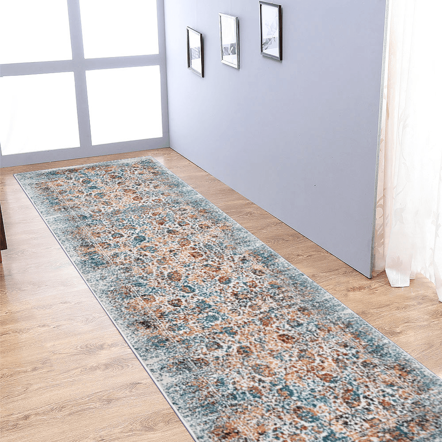 Rugsotic Carpets Machine Woven Heatset Polypropylene 3'2''x10' Runner Area Rug Oriental