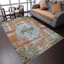 Rugsotic Carpets Machine Woven Oriental Area Rug In Beige And Blue