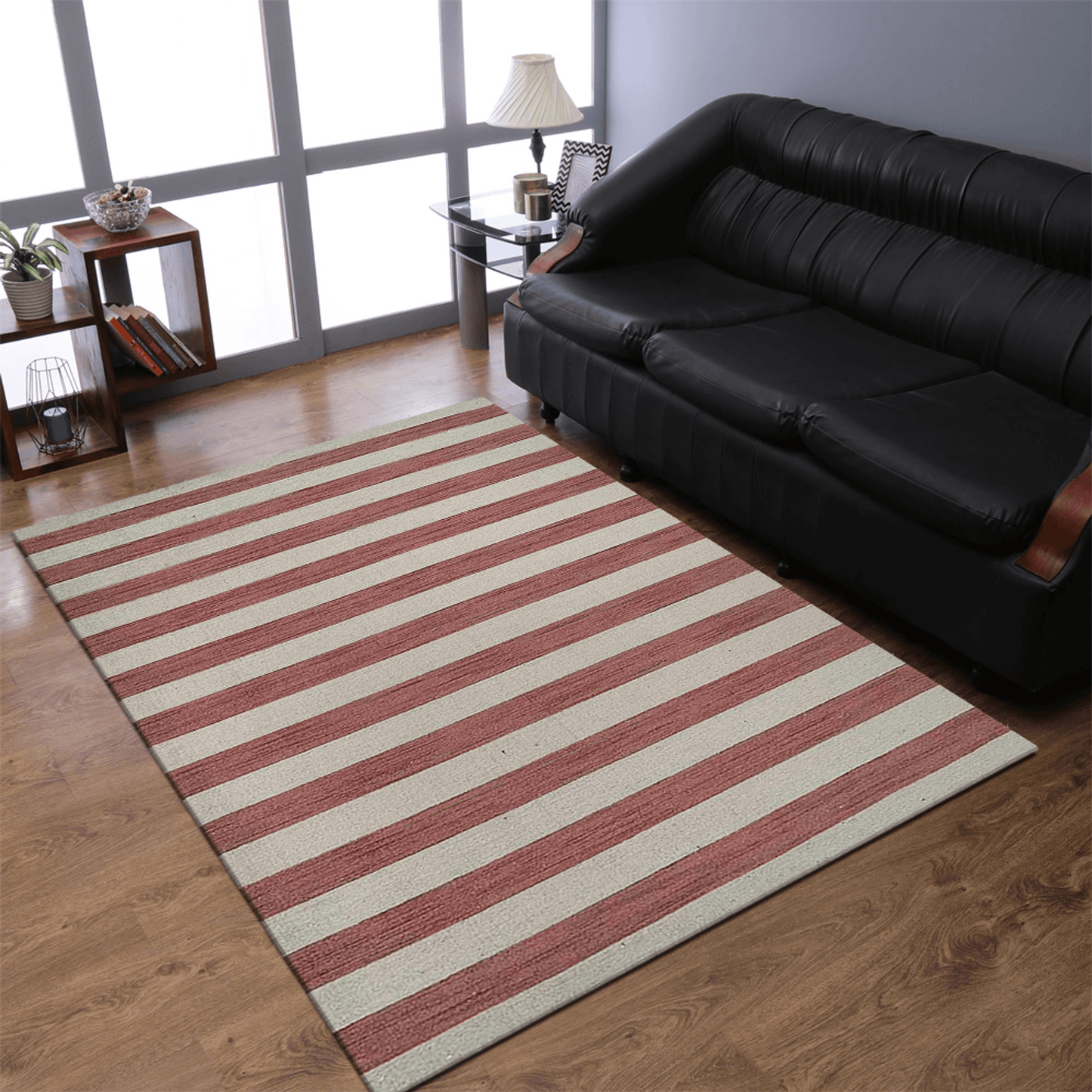 Rugsotic Carpets Hand Woven Flat Weave Kilim Wool Area Rug Contemporary