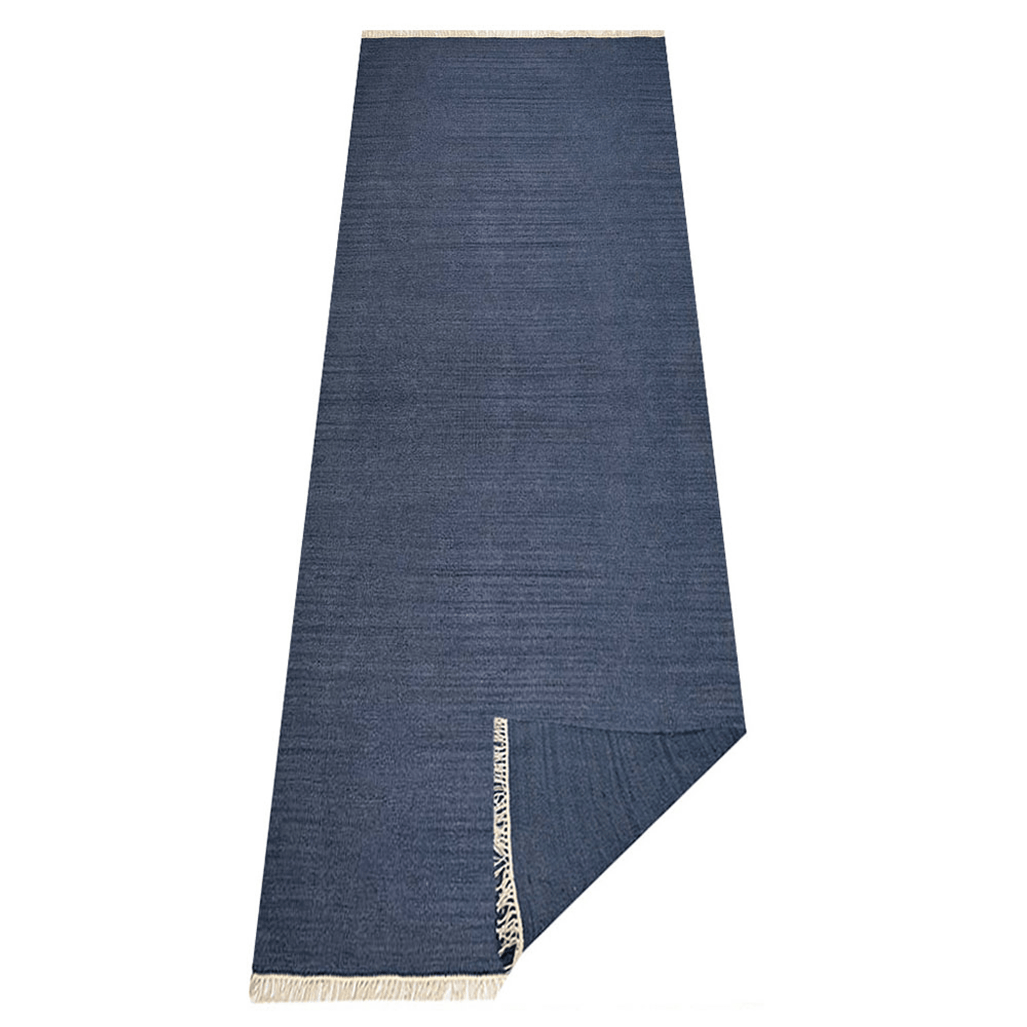 Rugsotic Hand Woven Blue Kilim Wool Runner Area Rug