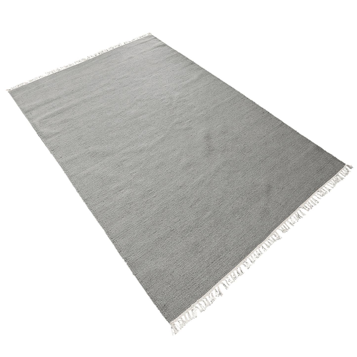 Rugsotic Hand Woven Silver Kilim Wool Area Rug