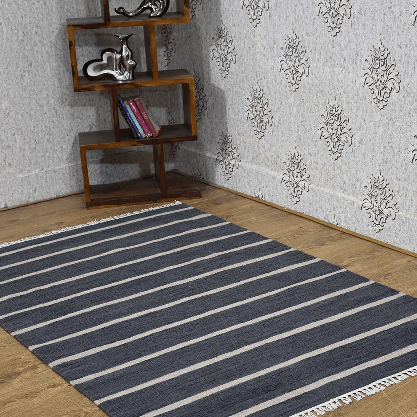 Rugsotic Carpets Hand Woven Flat Weave Kilim Wool Area Rug Contemporary