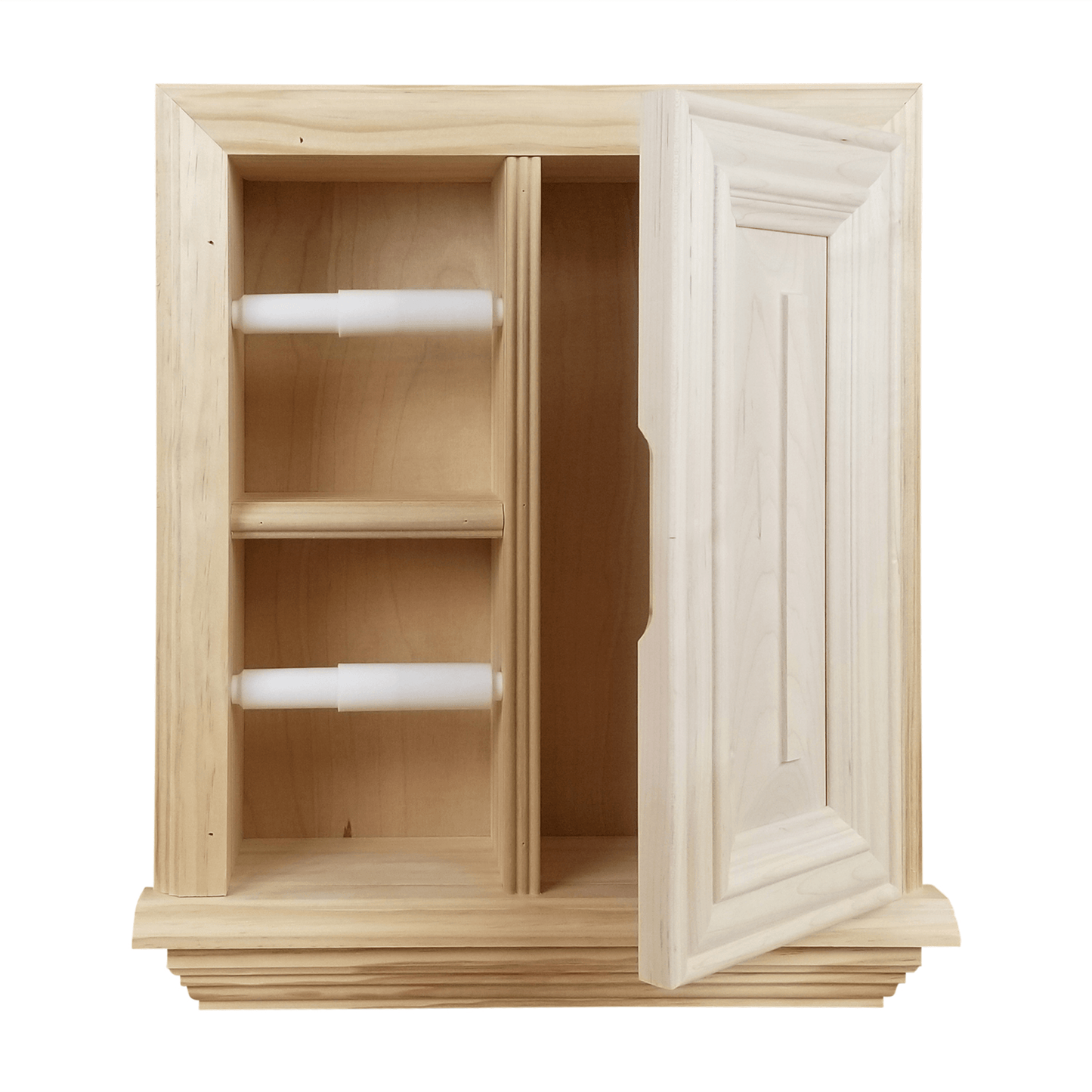 Haile Solid Wood Recessed Toilet Paper Holder With Storage Cabinet