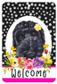 Labradoodle Black Welcome Aluminum Sign For Dog Lovers