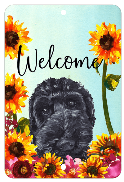 Labradoodle Welcome Indoor/Outdoor Aluminium Sign