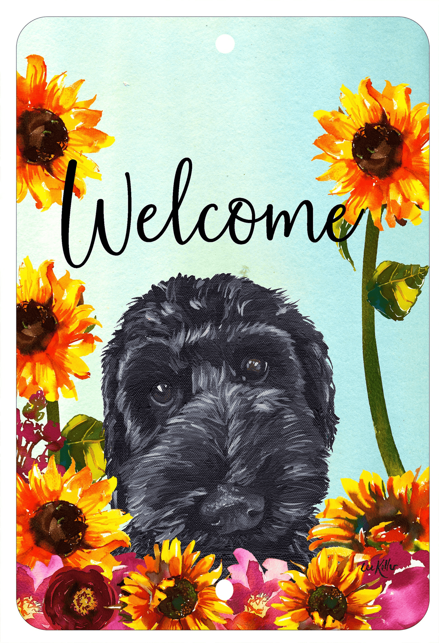 Labradoodle Welcome Indoor/Outdoor Aluminium Sign