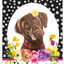 Hhs Paw Prints Welcome Indoor/Outdoor Aluminum Sign - Labrador Chocolate