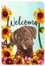 Chocolate Labrador Welcome Indoor/Outdoor Aluminum Sign