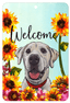 Labrador Yellow/White Welcome Indoor/Outdoor Aluminum Sign