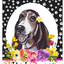 Basset Hound Paw Prints Welcome Aluminium Sign