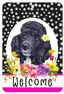 Poodle Black Welcome Indoor/Outdoor Aluminium Sign