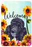 Poodle Black Welcome Indoor/Outdoor Aluminum Sign