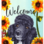 Poodle Black Welcome Indoor/Outdoor Aluminum Sign