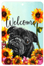 Pug Black Indoor/Outdoor Aluminium Sign For Dog Lovers