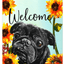 Pug Black Indoor/Outdoor Aluminium Sign For Dog Lovers