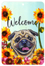 Pug Fawn Indoor/Outdoor Aluminium Sign - 8" X 12"