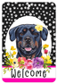 Rottweiler Paw Prints Welcome Indoor/Outdoor Sign
