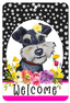 Schanuzer Uncropped - Premium Aluminum Welcome Sign For Dog Lovers
