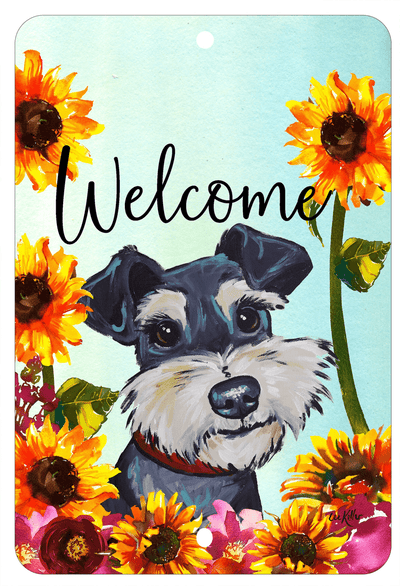 Schanuzer Uncropped Aluminium Sign For Dog Lovers