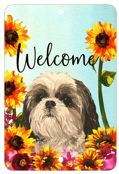 Shih Tzu Welcome Indoor/Outdoor Aluminium Sign