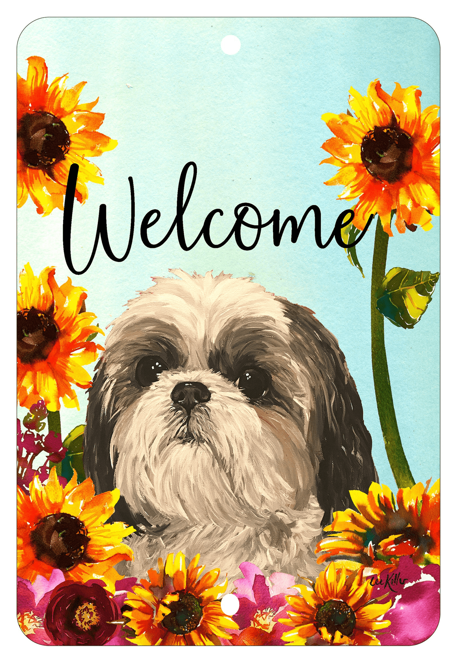 Shih Tzu Welcome Indoor/Outdoor Aluminium Sign