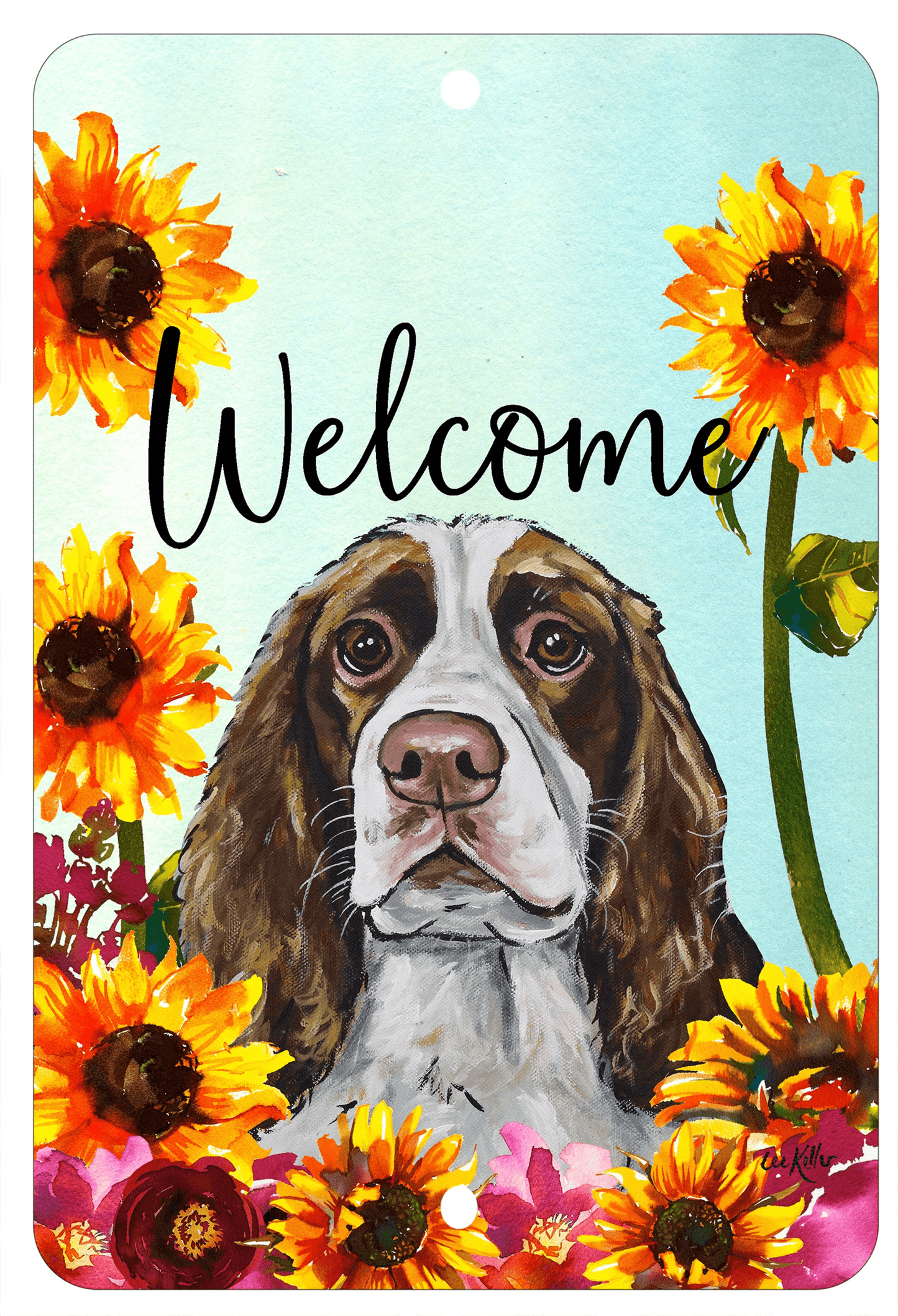 Springer Spaniel Liver Aluminium Sign - Indoor/Outdoor Decor