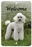 White Poodle Best Of Breed Aluminium Sign