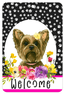 Yorkie Paw Prints Welcome Indoor/Outdoor Aluminum Sign