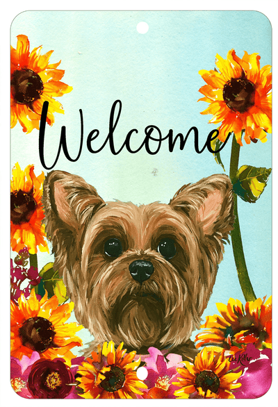 Yorkie Welcome Indoor/Outdoor Aluminium Sign