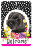 Yorkiepoo Hhs Paw Prints Welcome Aluminium Sign - 8X12 Inches