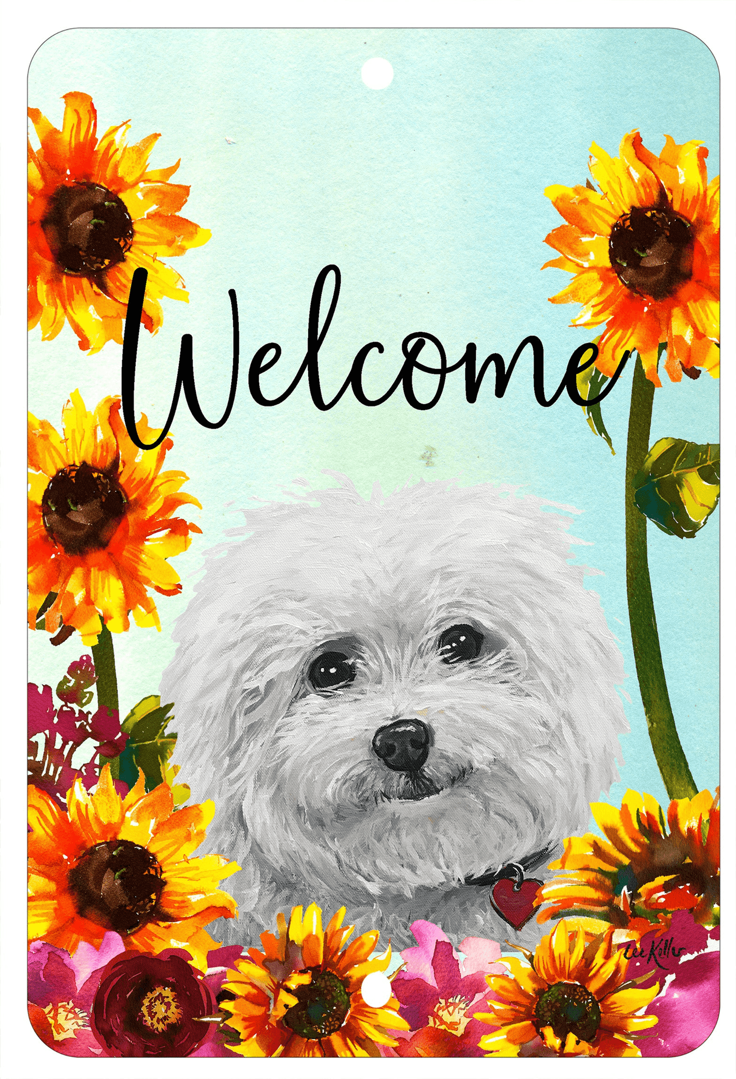 Bichon Frise Indoor/Outdoor Aluminium Sign