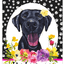 Black Labrador Paw Prints Welcome Indoor/Outdoor Sign