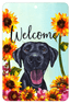 Black Labrador Welcome Indoor/Outdoor Aluminium Sign