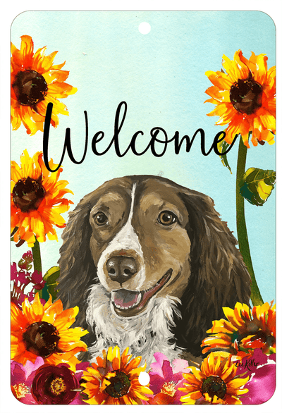 Brittany Spaniel Indoor/Outdoor Aluminium Sign