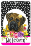 Bull Mastiff Hhs Paw Prints Welcome Indoor/Outdoor Aluminum Sign