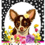 Chihuahua Gizmo - Paw Prints Welcome Indoor/Outdoor Aluminum Sign