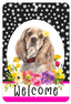 Cocker Spaniel Paw Prints Welcome Indoor/Outdoor Sign