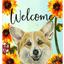 Corgi - Welcome Indoor/Outdoor Aluminium Sign