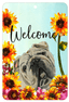English Bulldog Welcome Indoor/Outdoor Aluminum Sign 8" X 12"